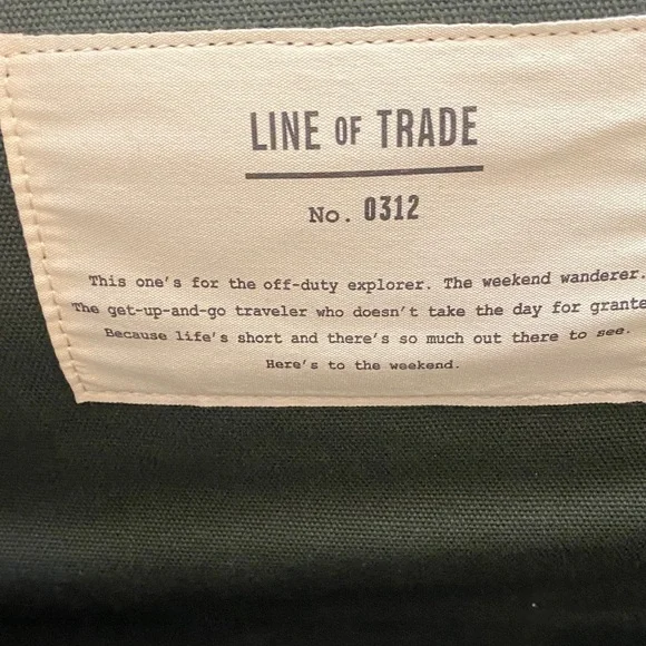 Green Canvas Men's/Women’s Bag with Brown Accents Line of Trade Brand - Picture 3 of 5